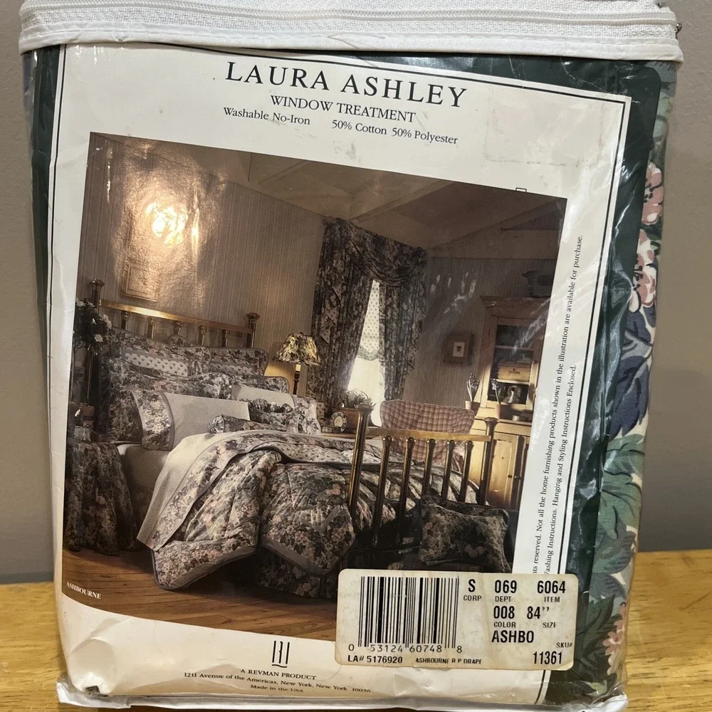 Laura Ashley ASHBOURNE Lined Rod Pocket Drapes‎ 82 x 84 NIP NEW-3 Available